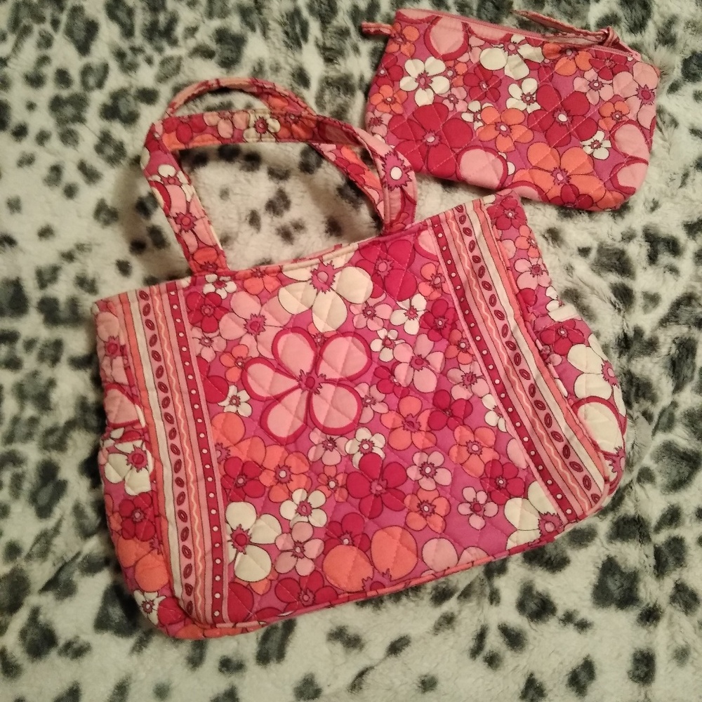 Vera Bradley handbag and matching pouch